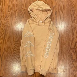 Men’s peach color size extra small kappa hooded sweatshirt